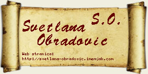 Svetlana Obradović vizit kartica